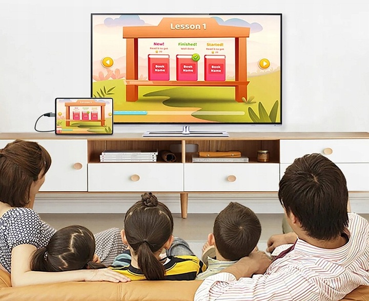 KABEL ADAPTER USB-C 3.1 HDMI 4K MHL TV do Telefonów Samsung DEX Macbook 2m