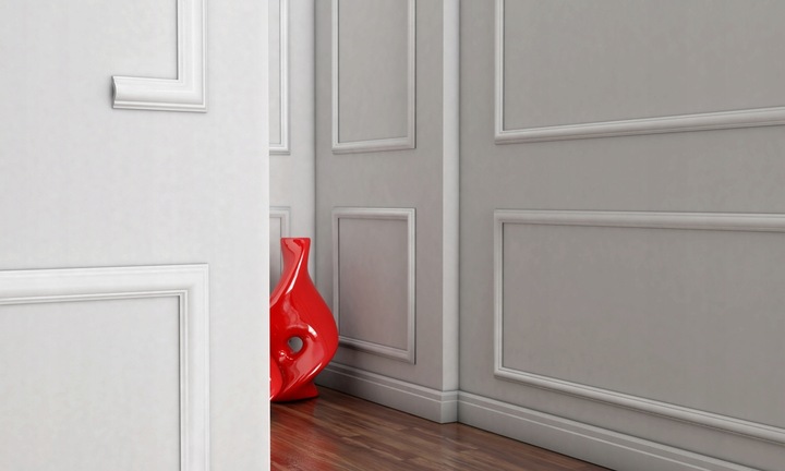 LISTWA ŚCIENNA SZTUKATERIA Biała TWARDA 2m DP1