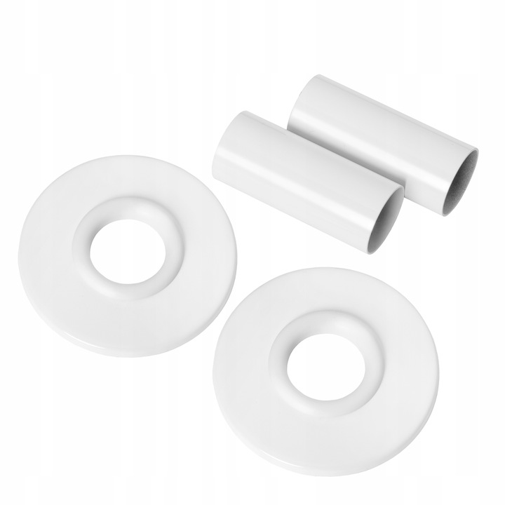 ROZETA MASKOWNICA ZESTAW MASKUJĄCY POJEDYNCZY BIAŁY DO GRZEJNIKÓW RUR