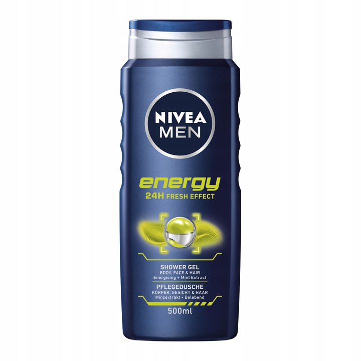 NIVEA MEN 3w1 Żel pod prysznic męski zestaw - Płyn do mycia 500ml x5