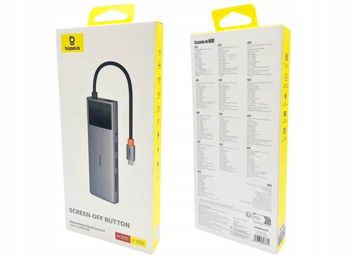 ADAPTER HUB BASEUS B00061800813-00 METAL GLEAM II 10W1