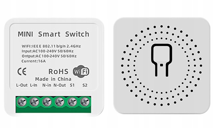 PRZEKAŹNIK WIFI TUYA Włącznik dopuszkowy 16A Smart Life Sterownik światła