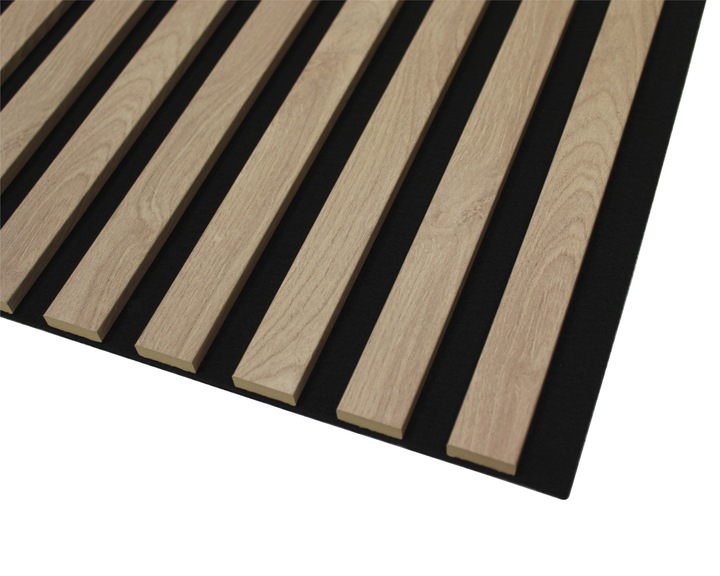 Lamele ścienne 275 x 45 cm - na czarnym filcu Dąb Santa, Champagne i inne