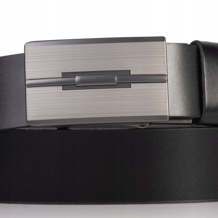 Pasek SKÓRZANY męski SEPHER Automat CZARNY spodni