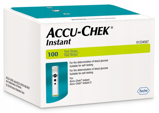 PASKI TESTOWE DO GLUKOMETRU ACCU-CHEK INSTANT 100 sztuk - POMIAR