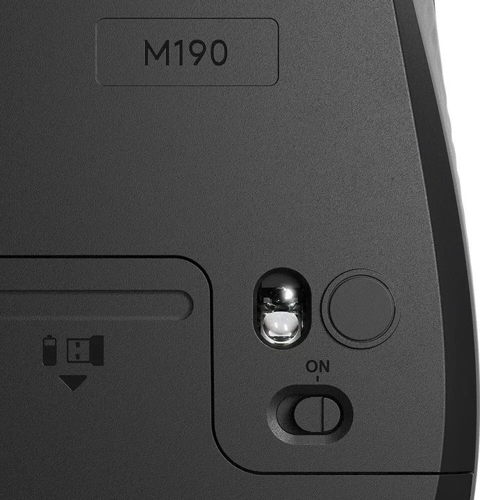 Myszka bezprzewodowa Logitech M190 Logi Czarna optyczna 1000 DPI Wygodna