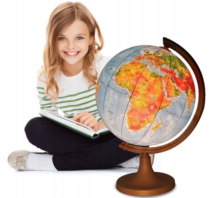 Globus 320mm PODŚWIETLANY 2w1 +strefy + APLIKACJA , na prezent , polit-fiz