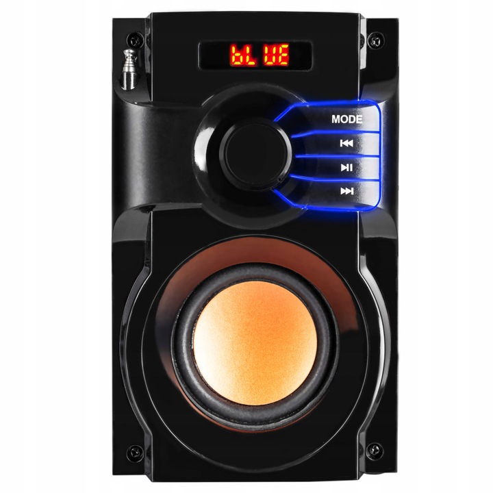 DREWNIANE RADIO PRZENOŚNE GŁOŚNIK BEZPRZEWODOWY BLUETOOTH BT KOLUMNA