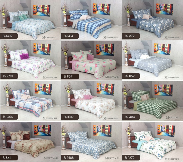 Pościel ELWAY 200x220 Bawełna Satynowa NOWE WZORY miękka dwustronna