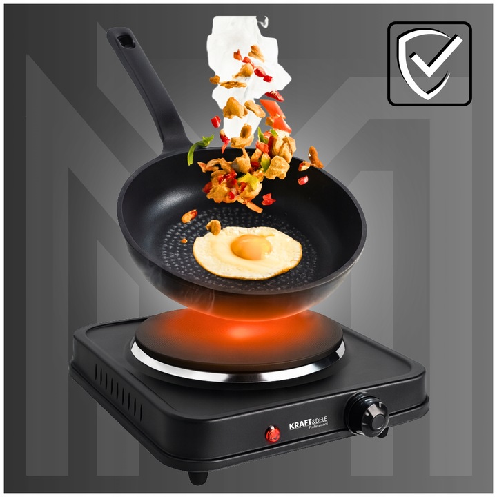 KUCHENKA PRZENOŚCNA ELEKTRYCZNA JEDNOPALNIKOWA TURYSTYCZNA 2000W