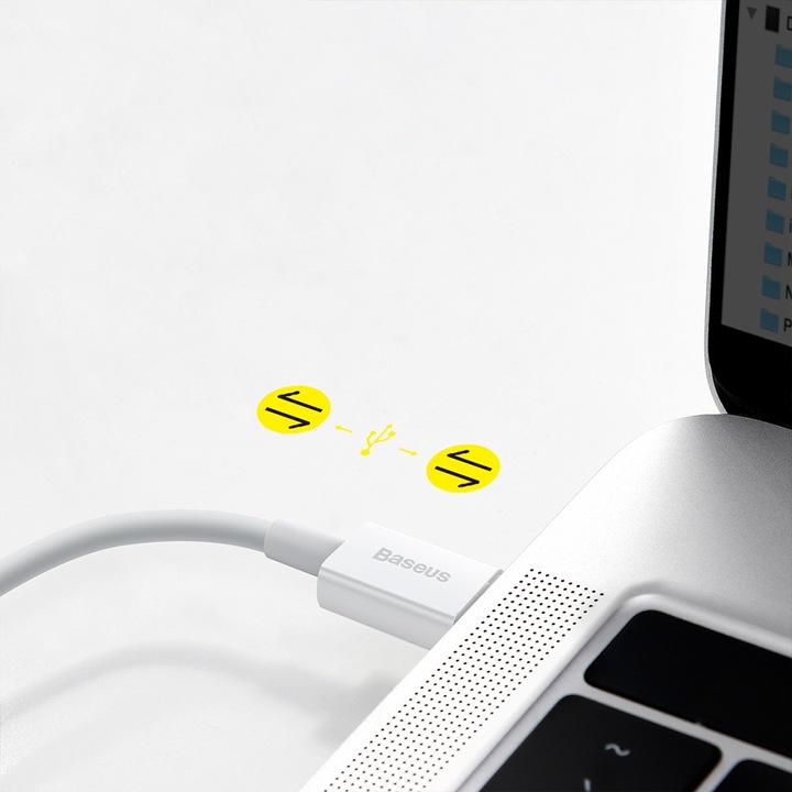 BASEUS KABEL do IPHONE 14 13 12 PRO X XS USB-C - LIGHTNING MOCNY PD 20W 2m