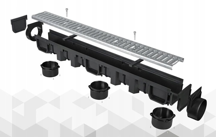 ODWODNIENIE LINIOWE GARAŻU KORYTKO A15 1,5 TONY RUSZT TWORZYWO H55