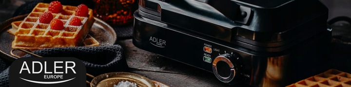 Gofrownica 2000W XXL na 2 duże gofry Płynna regulacja temperatury