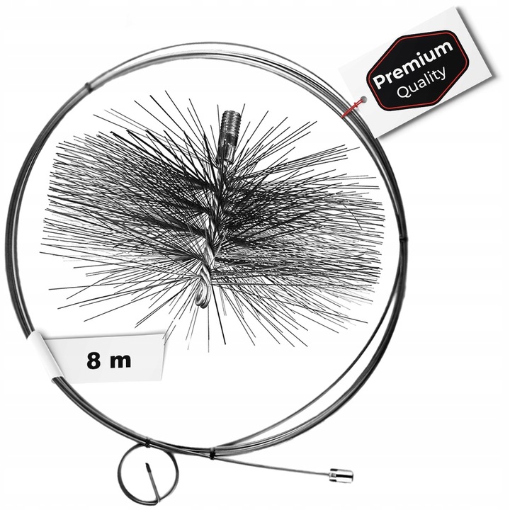 ZESTAW DO CZYSZCZENIA KOMINA OD DOŁU DRUT 8 m
