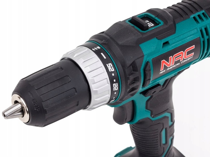 WIERTARKO WKRĘTARKA Akumulatorowa NAC 20V 2biegi +AKU 2 Ah +Ładowarka +BITY