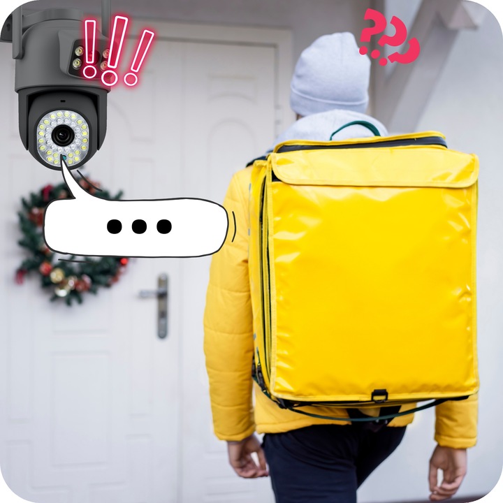 PODWÓJNA KAMERA WIFI IP SMART ZEWNĘTRZNA OBROTOWA 6MPX APLIKACJA ULTRA HD