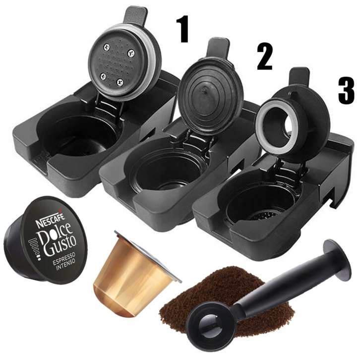 EKSPRES DO KAWY KAPSUŁKI NESPRESSO DOLCE GUSTO KAWA MIELONA 3W1 1400W