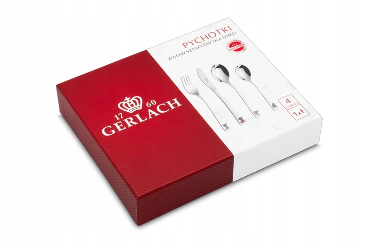 Sztućce dla Dzieci Gerlach Pychotki GRAWER PREZENT na Chrzest Roczek