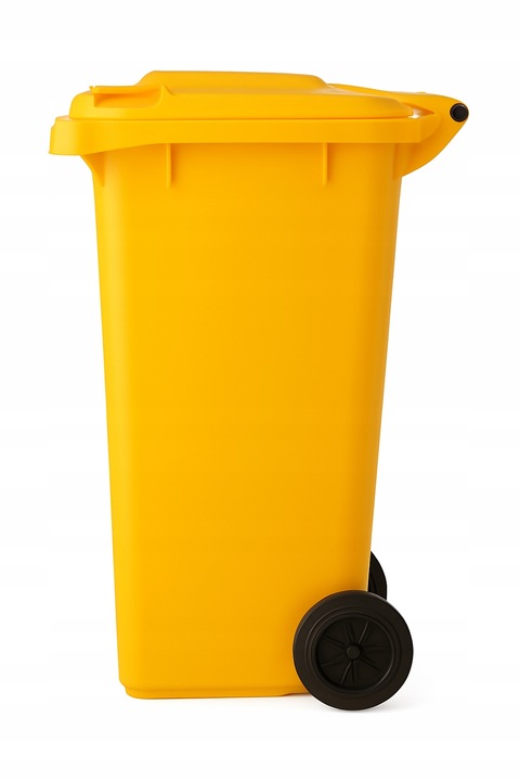 Pojemniki na Śmieci 120l Kosze do Segregacji Odpadów Mocne ZESTAW 3 szt.