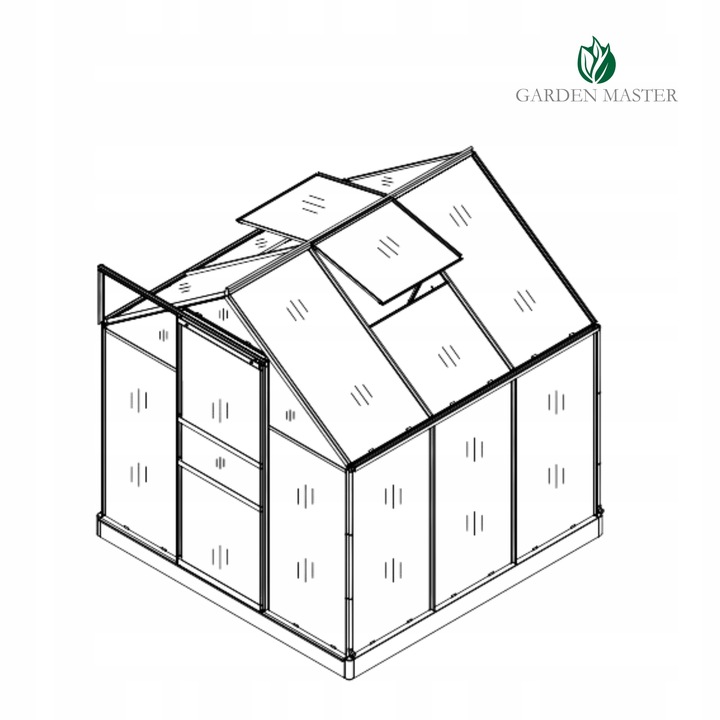 SZKLARNIA OGRODOWA POLIWĘGLAN DOMEK 1,9x1,95m 3,61m2 OCHRONA UV