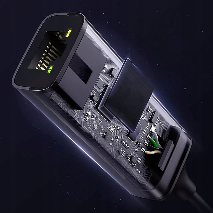 ADAPTER PRZEJŚCIÓWKA USB-C ETHERNET LAN RJ45 HUB KARTA SIECIOWA 1000MBPS