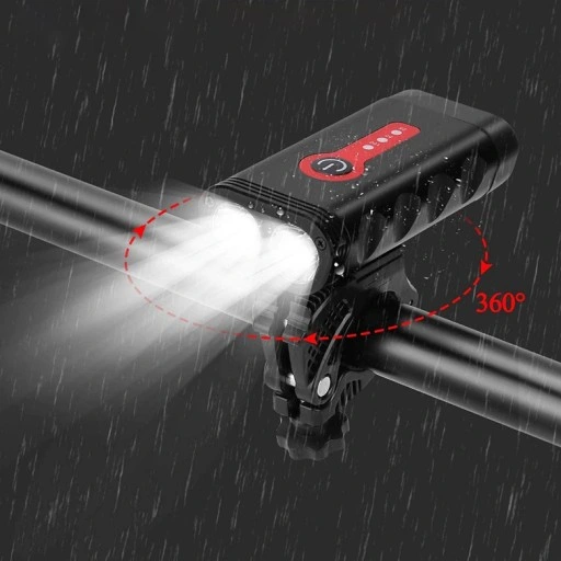 LAMPKA ROWEROWA LED PRZÓD 1600 LUMENÓW MOCNA + TYŁ