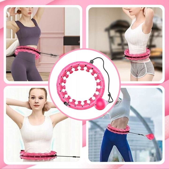 HULA HOP Z OBCIĄŻENIEM ODCHUDZAJĄCE KOŁO Z WYPUSTKAMI MASAŻER OBCIĄŻNIK