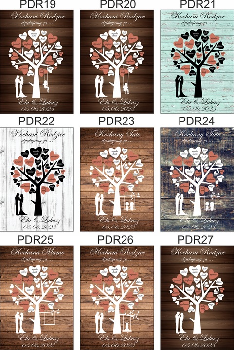 Podziękowania dla rodziców na ślub wesele prezent