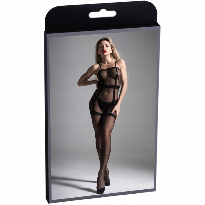 Gładkie Bodystocking z Dziurką, Seksowne Pończochy