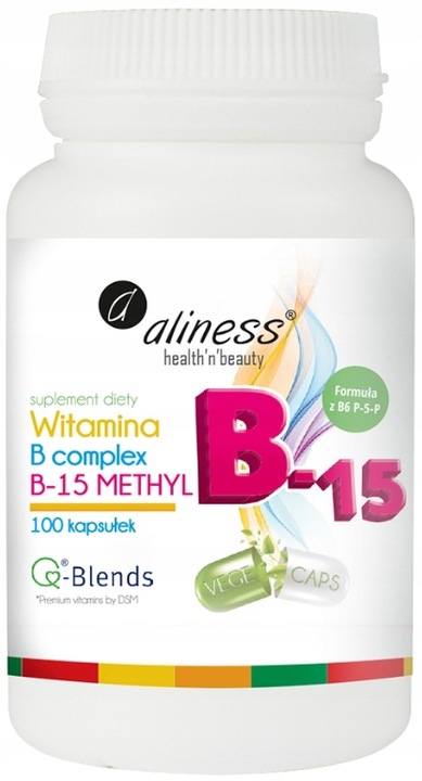 ALINESS Witamina B Complex B-15 Methyl kompleks witamin z grupy B 2x100kaps