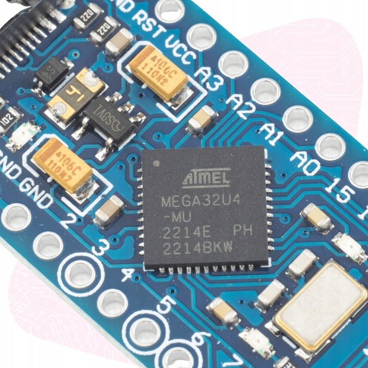 PRO Micro Leonardo moduł zgodny z Arduino USB-C klon z ATmega32U4 16MHz