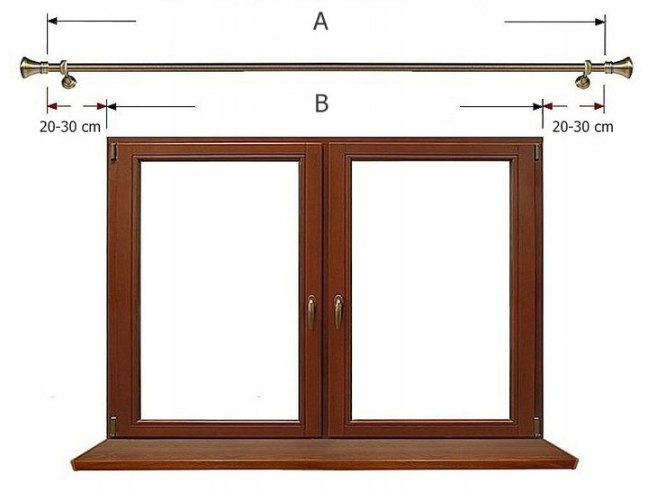 KARNISZ POJEDYNCZY 180 cm - fi 19 mm SIMPLE KARNISZE KÓŁKA METAL CZARNY