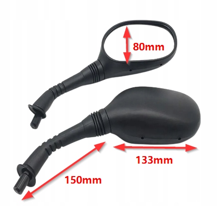 LUSTERKA M8 UNIWERSALNE MOTOR SKUTER QUAD KLASYCZNE