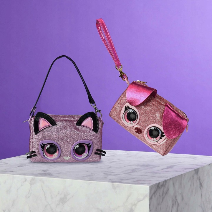 PURSE PETS PURDY PURRFECT TOREBKA INTERAKTYWNA Z TĘCZOWYMI OCZAMI ŚWIATŁO