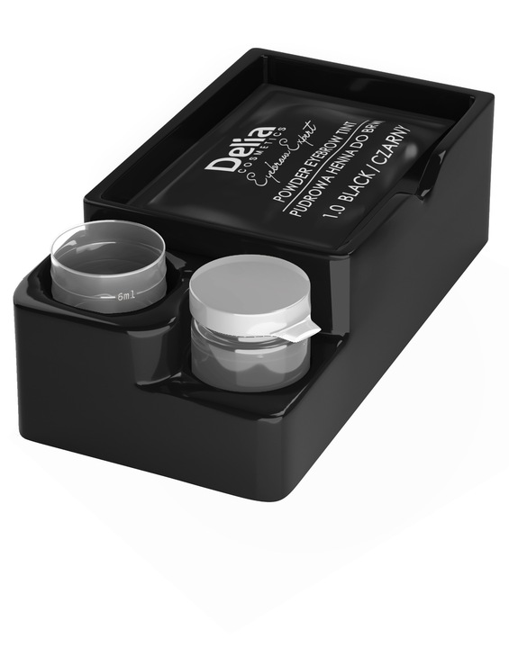 DELIA Najlepsza pudrowa henna do brwi Eyebrow Expert 4g, 1.0 CZARNA