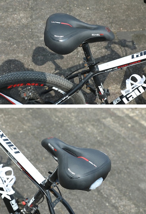 MIĘKKIE SIODEŁKO ROWEROWE RECOVERY ZONE LAMPKA LED