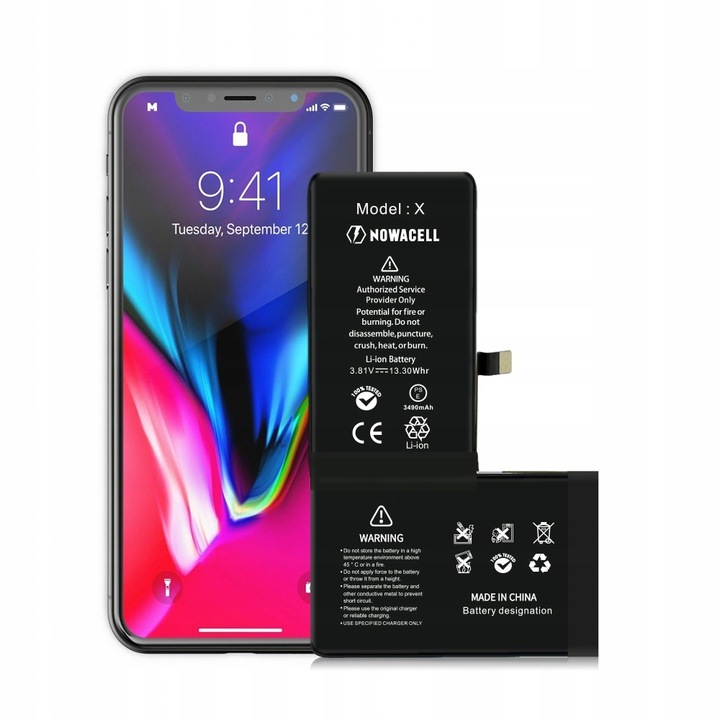 Bateria NOWACELL do telefonu iPhone X 3500mAh