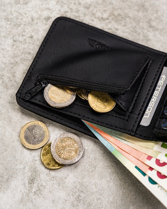 Portfel męski klasyczny poziomy RFID STOP mały kompaktowy prezent