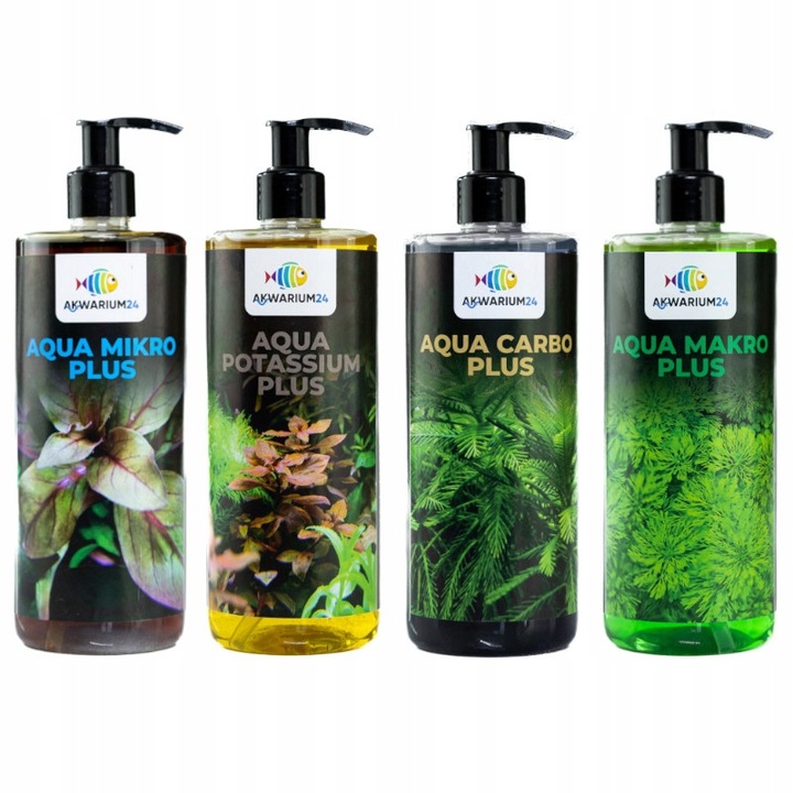 Nawóz dla roślin w płynie 4x500ml Kompletny Zestaw Nawozów do Akwarium