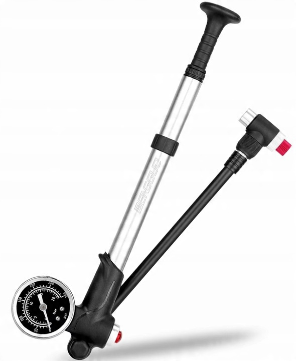 POMPKA RĘCZNA DO AMORTYZATORÓW 300PSI ALUMINIOWA + UCHWYT MANOMETR DAMPERÓW