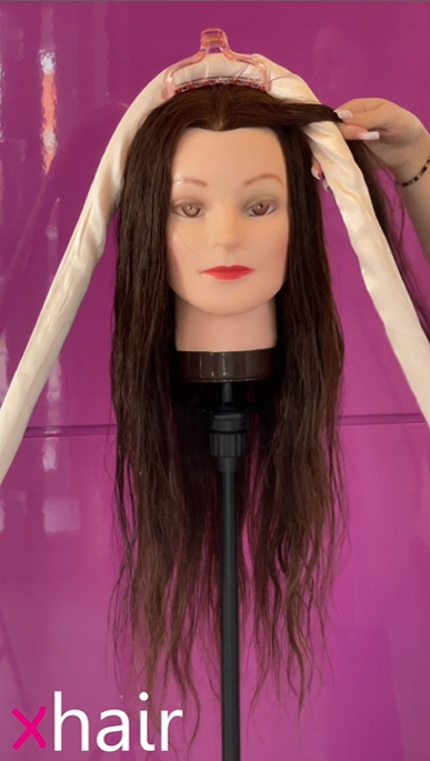 Wałek do kręcenia włosów Opaska do loków Lokówka na noc SATYNOWY PAPILOTY