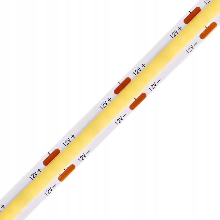 Taśma LED COB 320 diod/m 9.8W/m Biały neutralny 4000K IP20 12V 8mm 5m