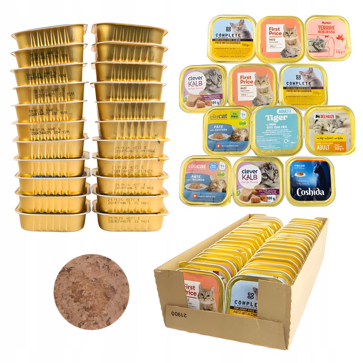 Karma Mokra dla kota Mix Smaków 34x 100g /85g Zestaw Różnych Producentów