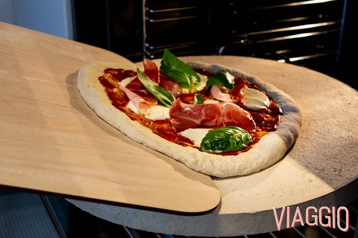 KAMIEŃ SZAMOTOWY DO PIZZY VIAGGIO 35 CM + ŁOPATKA + EBOOK GRATIS!