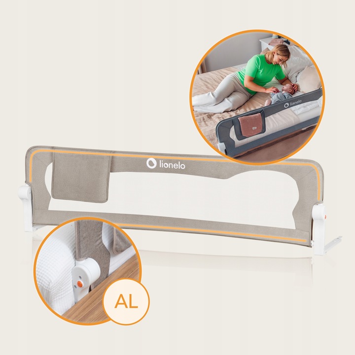 Barierka do łóżka BRAMKA OCHRONNA BLOKADA zabezpieczenie 150cm Lionelo