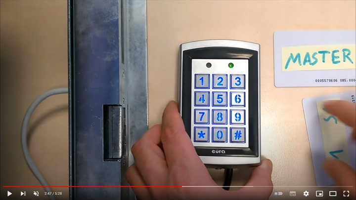 ZAMEK SZYFROWY EURA AC-30C7 DOMOFON SZYFRATOR RFID