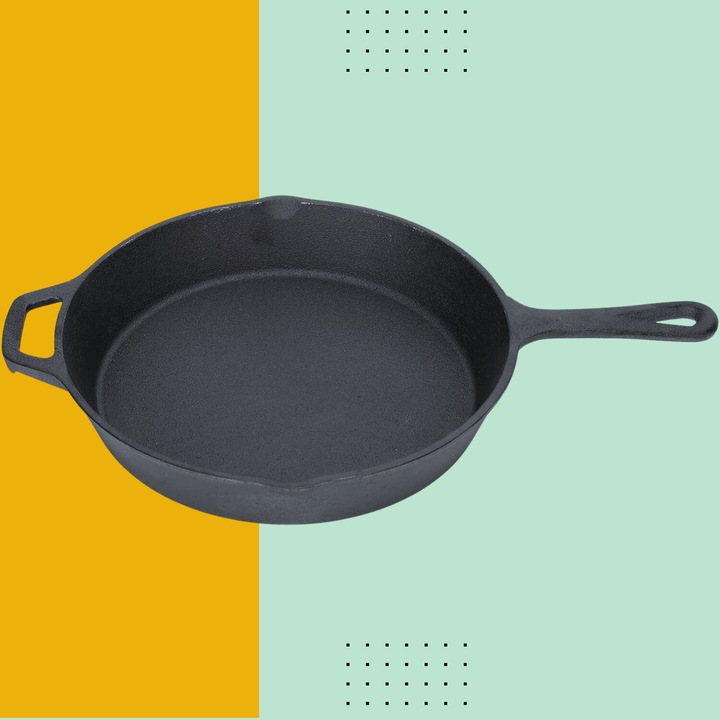 PATELNIA ŻELIWNA DUŻA 31cm INDUKCJA OGNISKO GRILL GAZ TALERZ ŻELIWNY