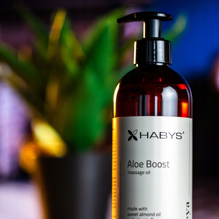 OLEJEK DO MASAŻU REYA ALOE BOOST 500 ML WITAMINA E UJĘDRNIA NAWILŻA HABYS