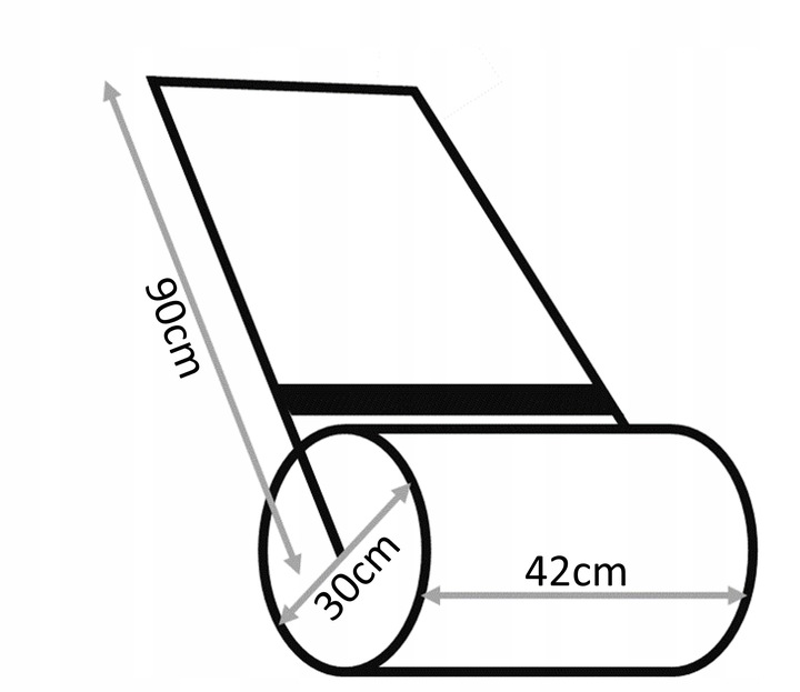 Walec ogrodowy GardenLine czarny