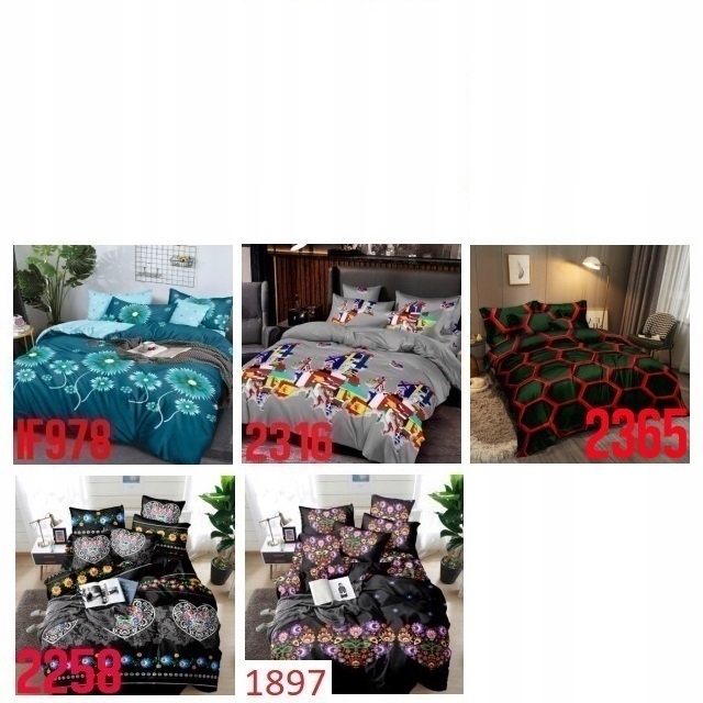 Pościel 160x200 Komplet Pościeli Zestaw +2x Poszewka 70x80 Dużo Wzorów